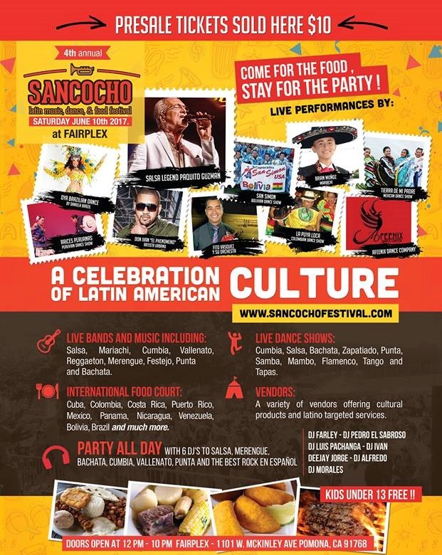 SANCOCHO LATIN MUSIC, FOOD AND DANCE FESTIVAL.