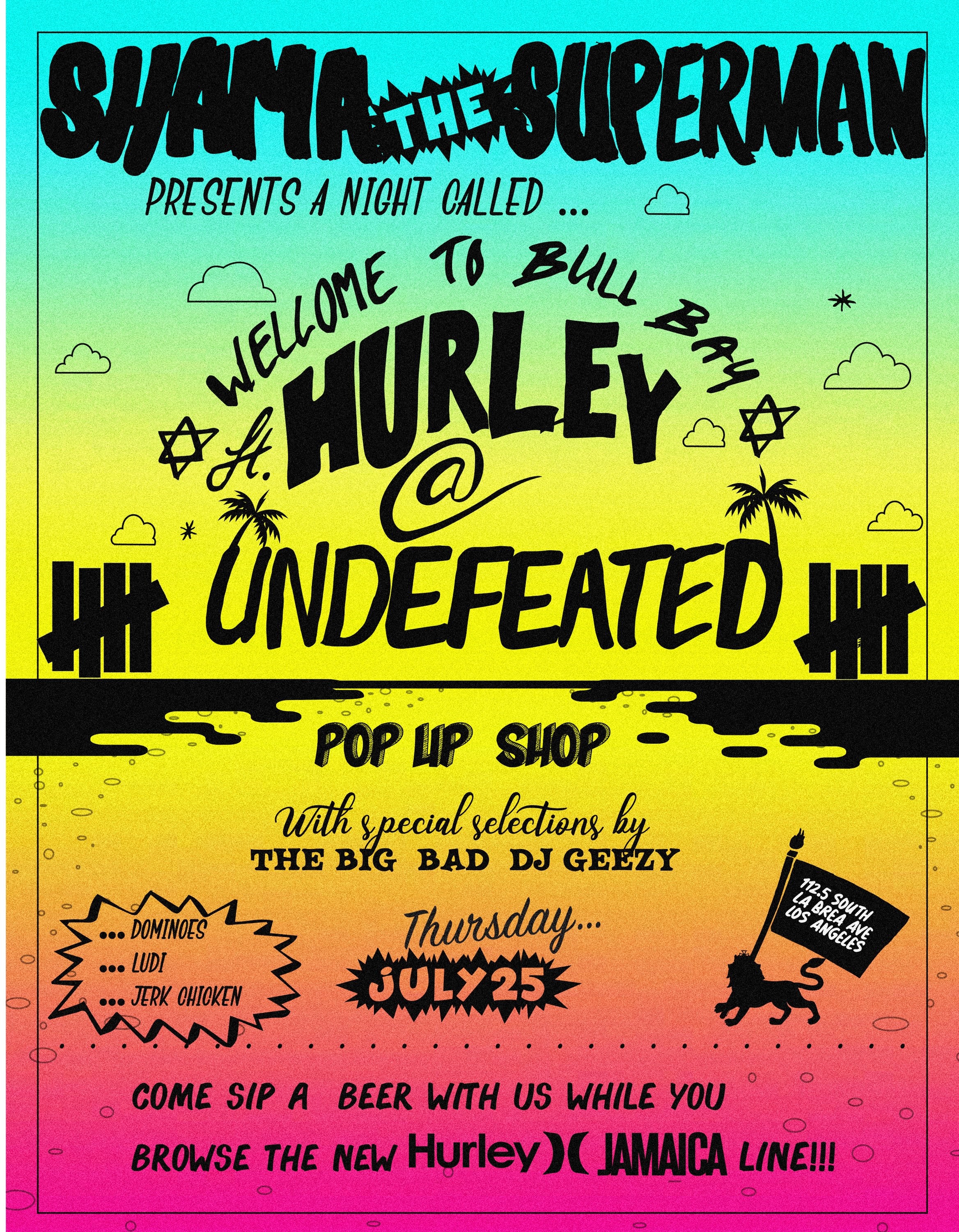 Hurley Jamaica Collection Launch Event and Pop-Up Shop at Undefeated
