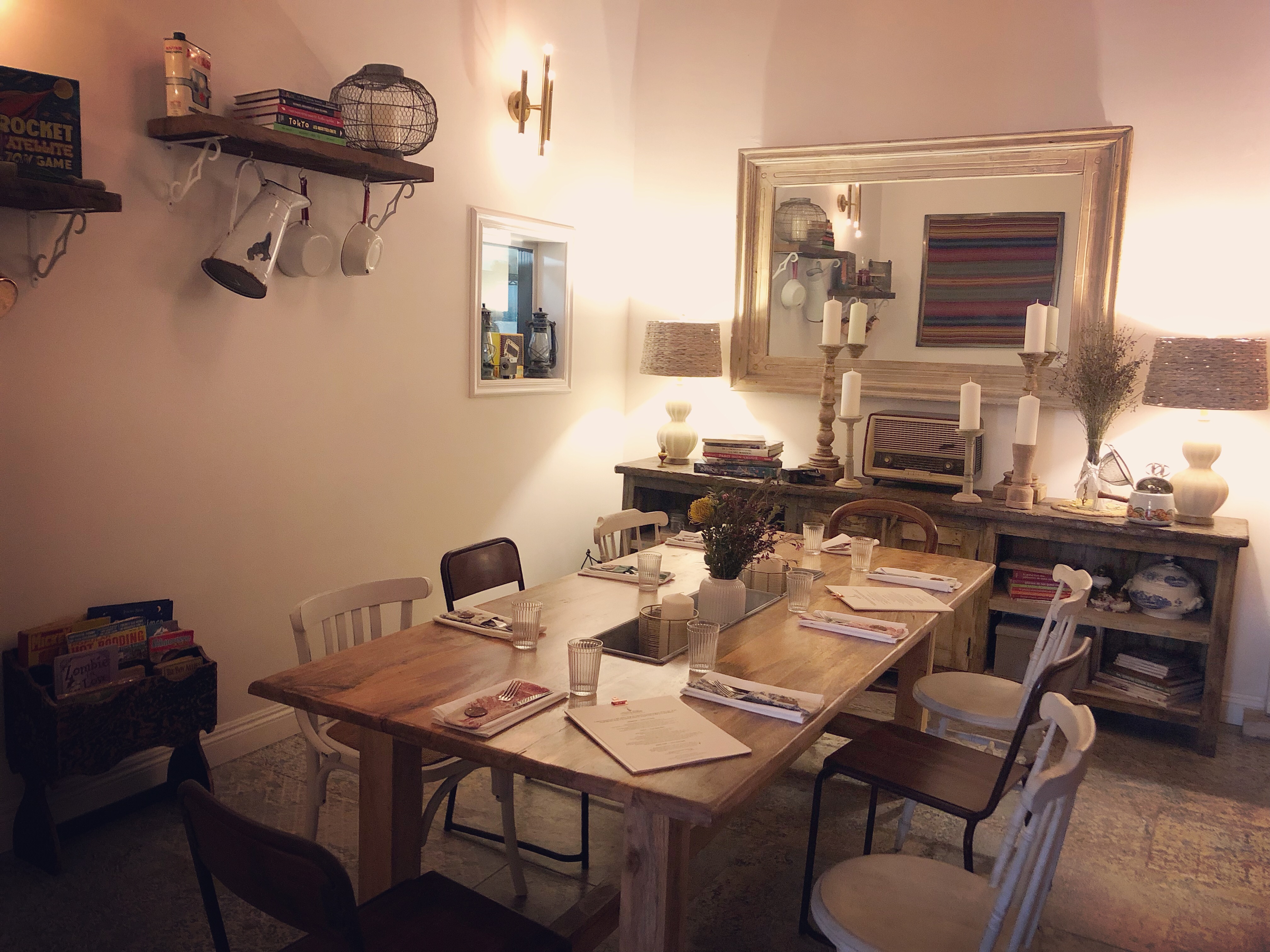 Loupiottes nook for private dinners or larger groups