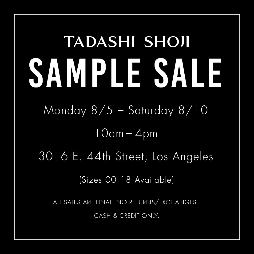 Tadashi Shoji Warehouse Sample Sale