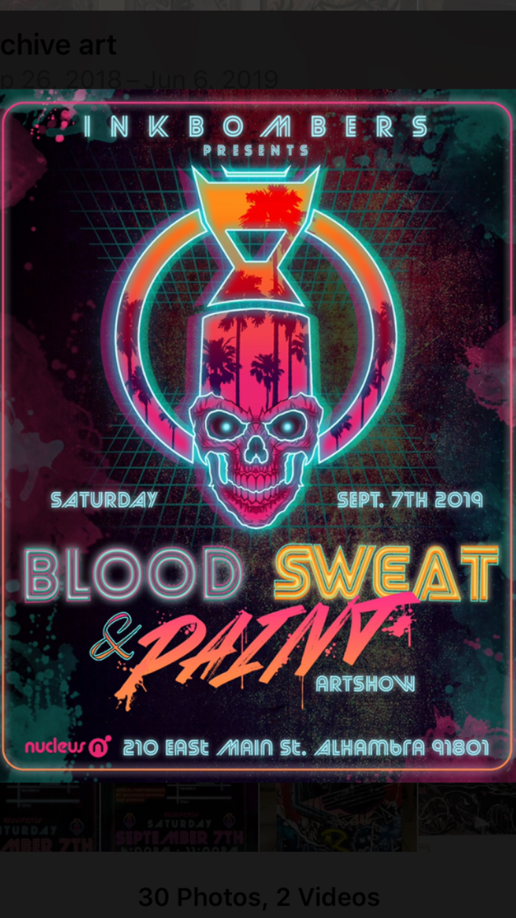BLOOD SWEAT AND PAINT ARTSHOW!!