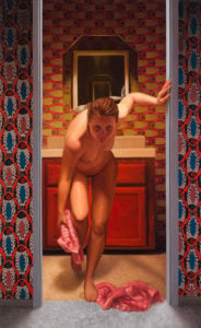 laura krifka woman drying herself 2019 oil on canvas 65x40in 302026