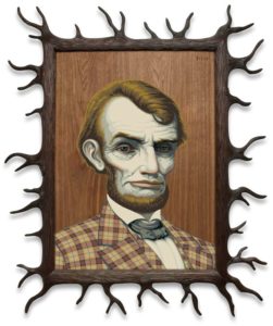 mark ryden wood lincoln 2012 14 color screenprint on wood custom frame gift of the artist 507544