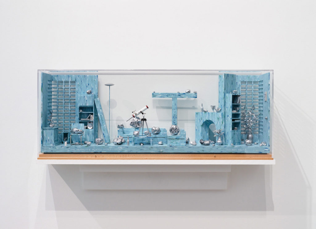 Meet an Artist Monday: Roland Reiss 40 roland reiss the morality plays asteroidium 1980 2018 mixed media 14 x 3625 x 8 inches courtesy diane rosenstein gallery 284758