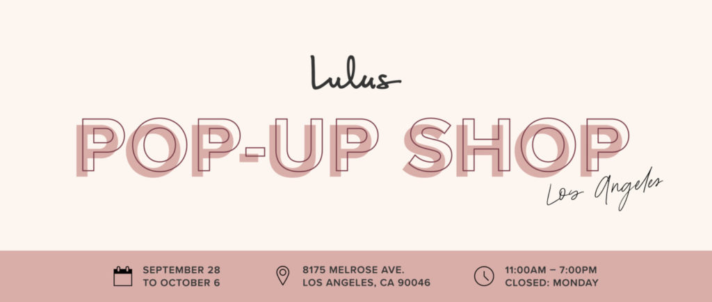 Lulus Pop-Up Shop