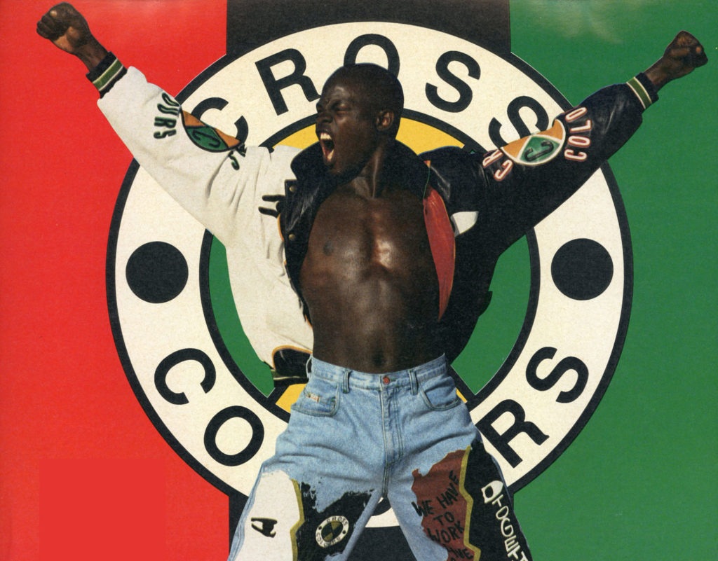 caam detail of cross colours advertisement in urb magazine featuring djimon hounsou ca 1991 photo by michael segal courtesy the cross colours archive 656882
