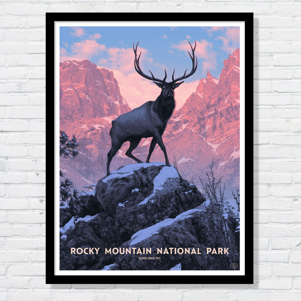 fifty nine parks print series rocky mountain national park poster rory kurtz ig full 630328