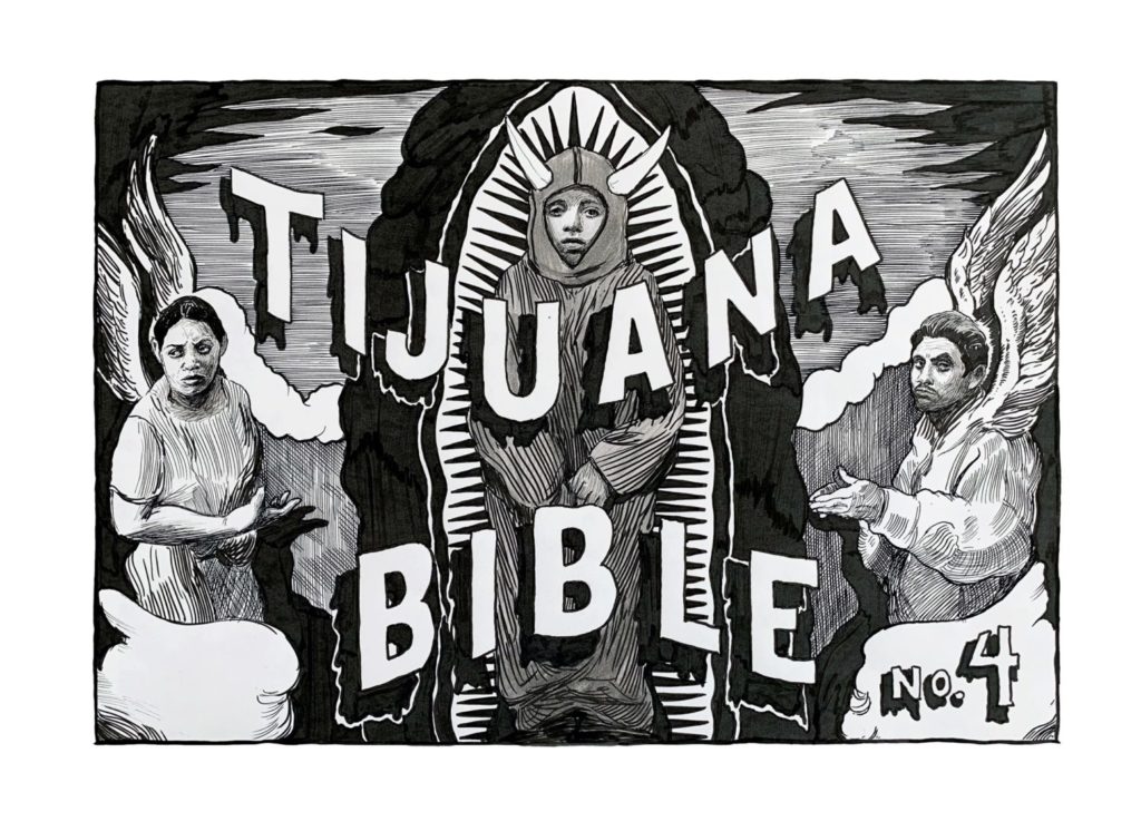 hugo crosthwaite tijuana bible 4 2018 book cover ink on paper 13 x 18 in luis de jesus 894090