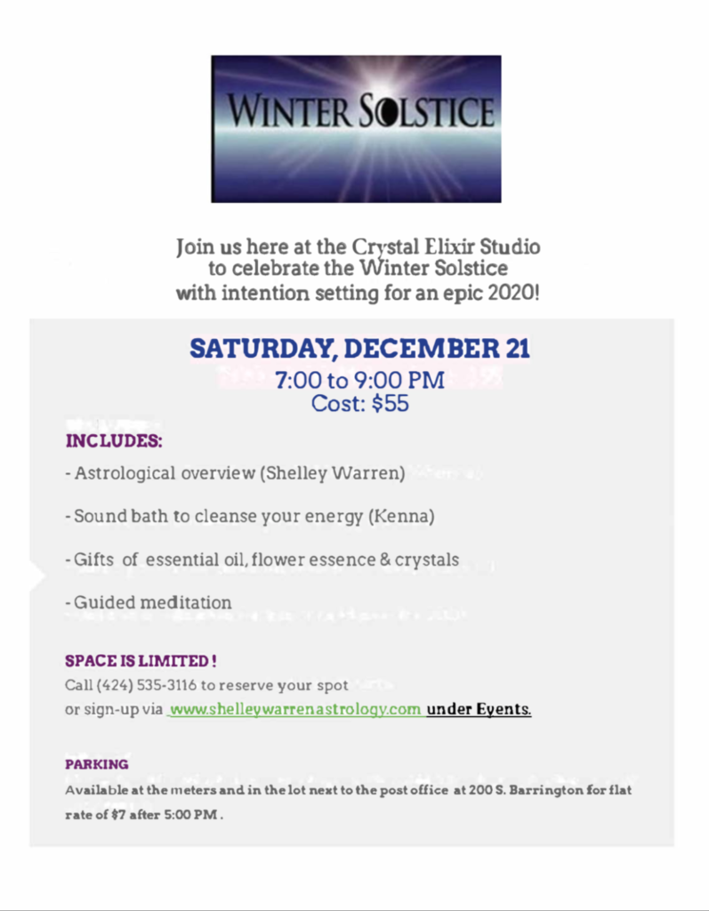 Winter Solstice Gathering at Crystal Elixir Studio