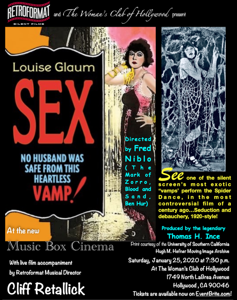 The Music Box Cinema presents <i>Sex</i> (1920) starring Louise Glaum