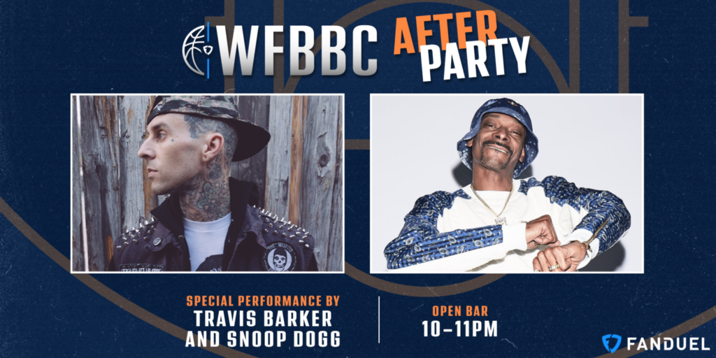 Snoop Dogg + Travis Barker @ the FanDuel WFBBC After Party