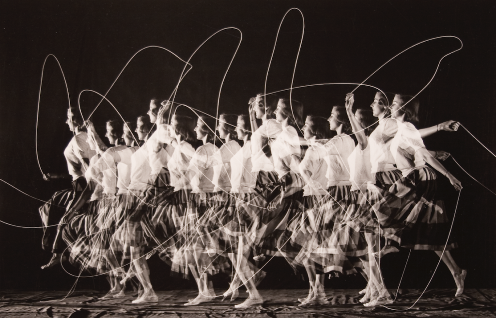Harold Eugene Edgerton Moving Skip Rope 1952 gelatin silver print Collection of Museum of Photographic Arts Gift of The Harold and Esther Edgerton Family Found