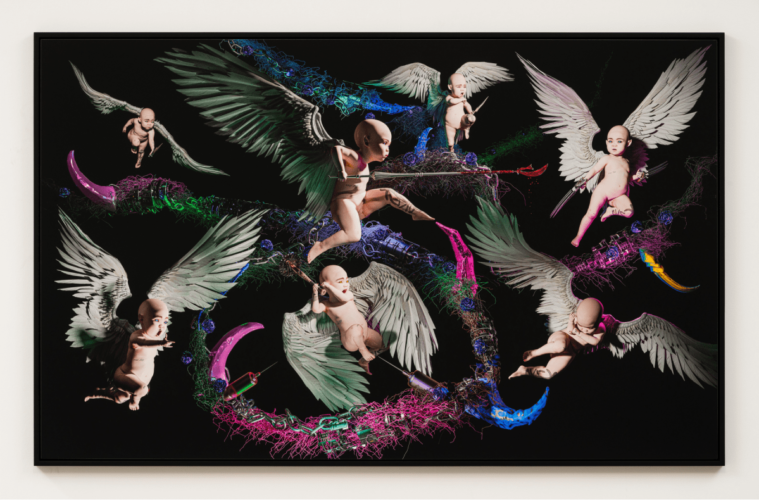 Grimes Sells the Future at Maccarone Gallery 38 WarNymph Prototype No. 1 Battle of the WarNymphs