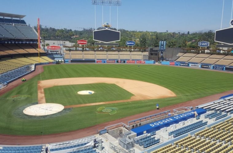 Dodger Stadium Remains Open For COVID-19 Testing 38 dodger stadium home plate