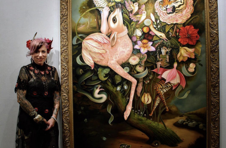 Meet an Artist Monday: Jennybird Alcantara 38 Jennybird.WithReveriesPainting copy