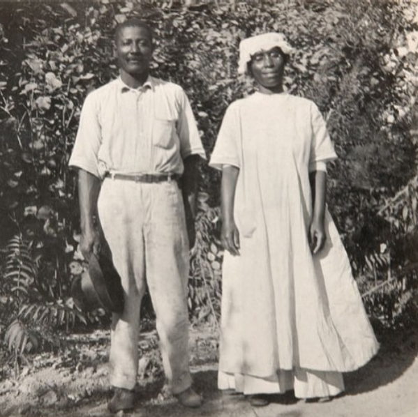 Photograph of a farmer and his wife in Compton California early 1900s Autry Collection