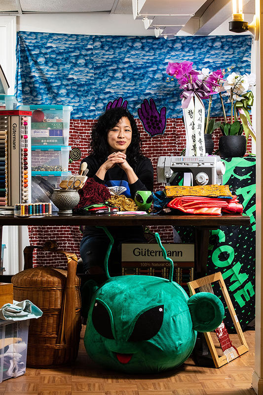 Aram Han Sifuentes in her studio photo by Tori Soper