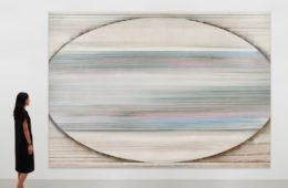 Ed Clark Silver stripes c. 1970s Acrylic on canvas 119 5 8 x 166 1 4 in © The Estate of Ed Clark. Courtesy the Estate and Hauser Wirth