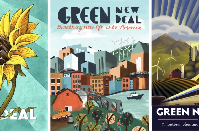 Posters for a Green new Deal Creative Action Network 3