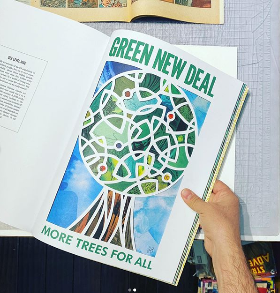 Posters for a Green new Deal Creative Action Netwrok Isaac Brynjegard Bialik Green Lantern Green New Deal