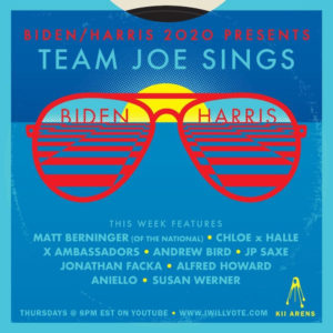 Music Pick (Livestreaming): "Biden for President" Concert Series 39 TeamJS