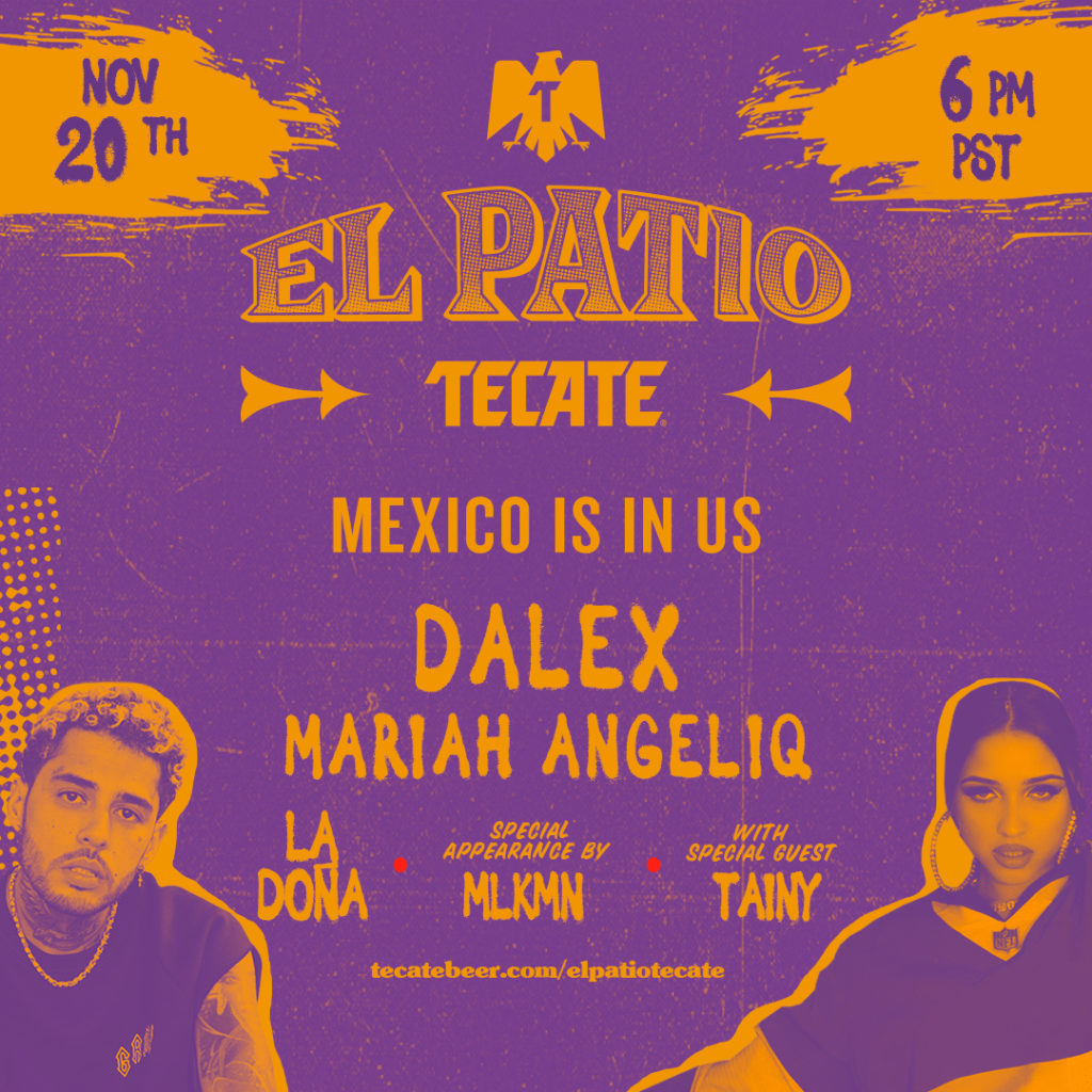 EL PATIO TECATE – Free Latin Music Livestream Feat. Dalex & Mariah Angeliq, Plus Special Guest Tainy