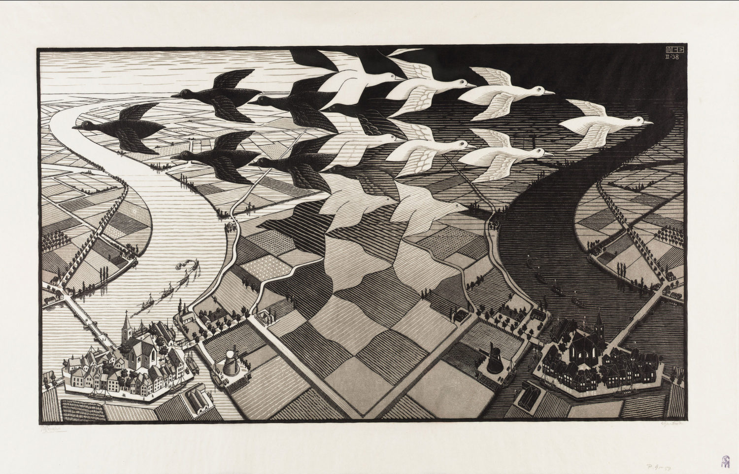 Day and Night by M.C. Escher © The M.C. Escher Company B.V. Baarn – the Netherlands