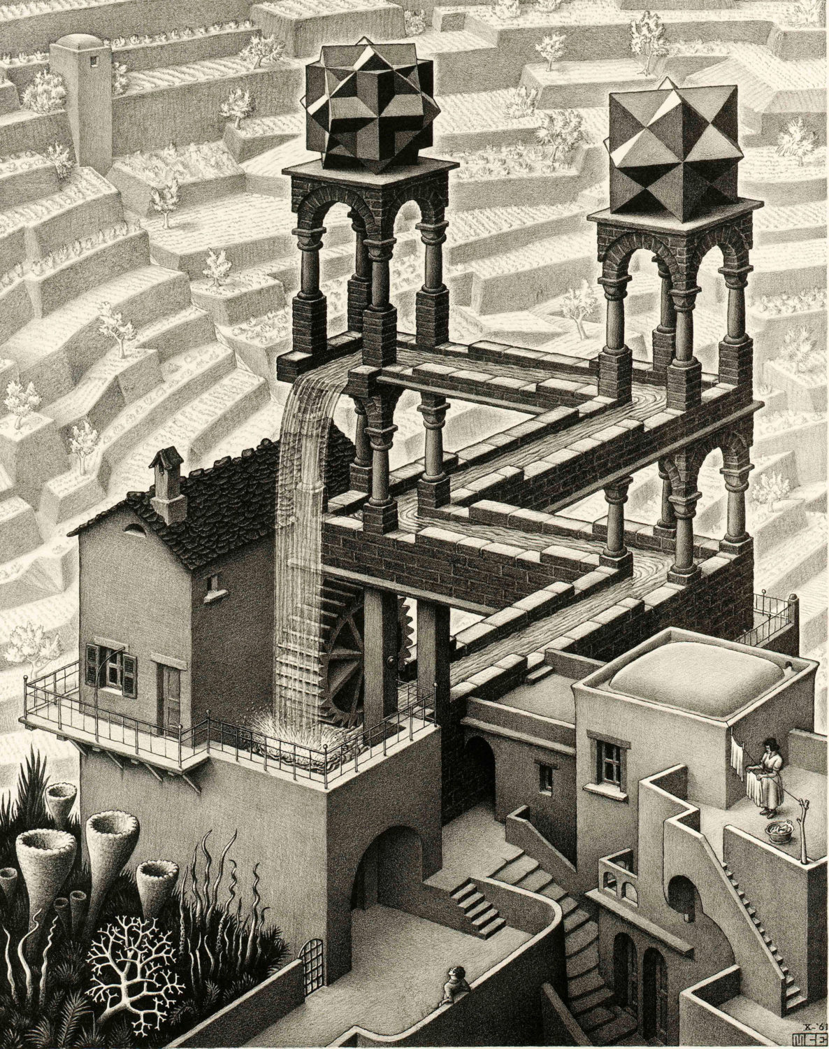 Waterfall by M.C. Escher © The M.C. Escher Company B.V. Baarn – the Netherlands