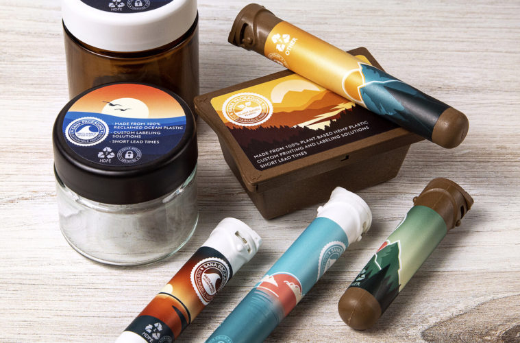 Sana Packaging Brings Reclaimed Ocean Plastic Products to Cannabis Industry 38 rsz 1sana products labels 02 2000x2000