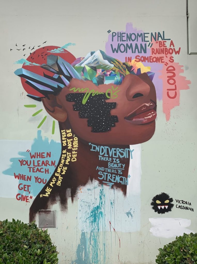 Maya Angelou Community High School Mural with Branded Arts and LA Unified School District 1