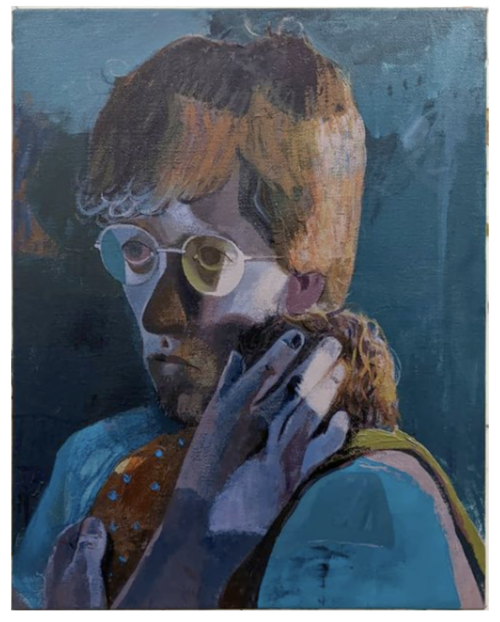 Matt Bollinger Sick Night flashe and acrylic on canvas 20 x 16 2020