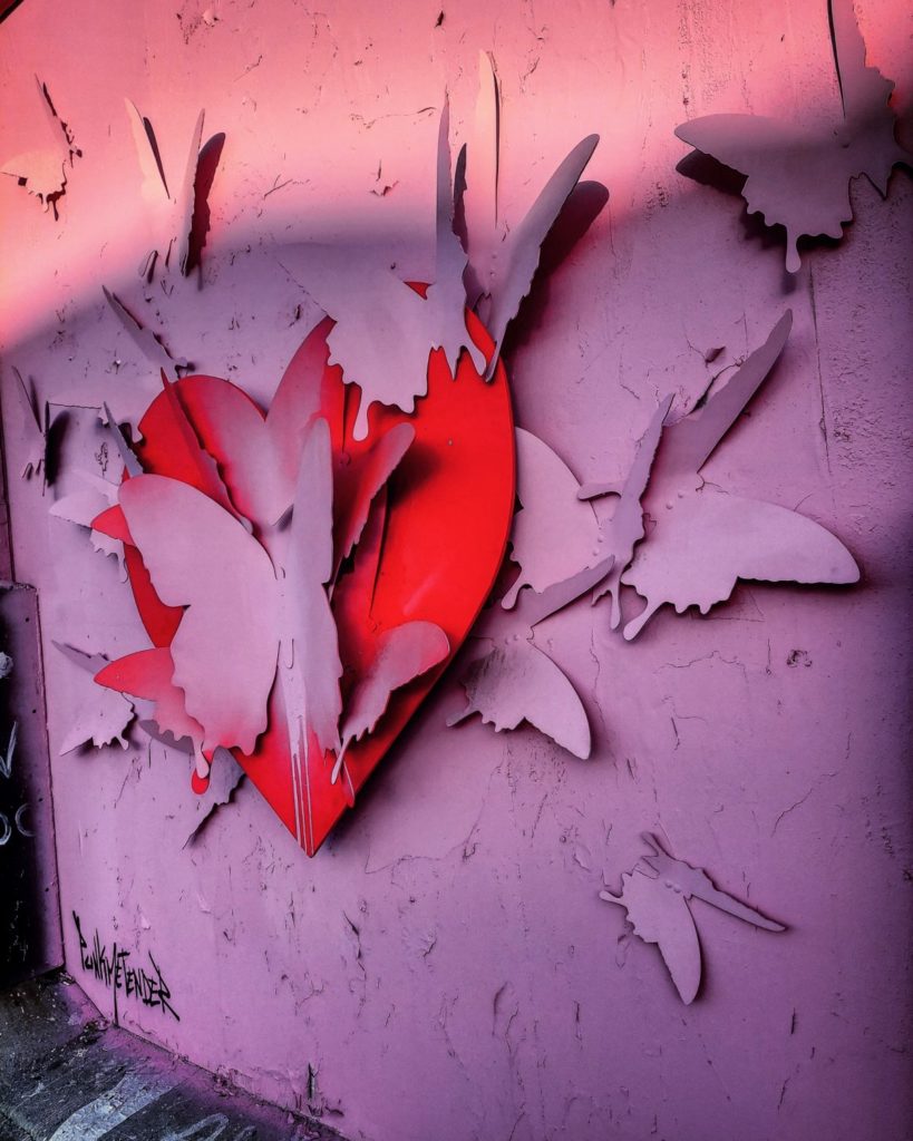 Punk Me Tender 3D street art mural in Hollywood