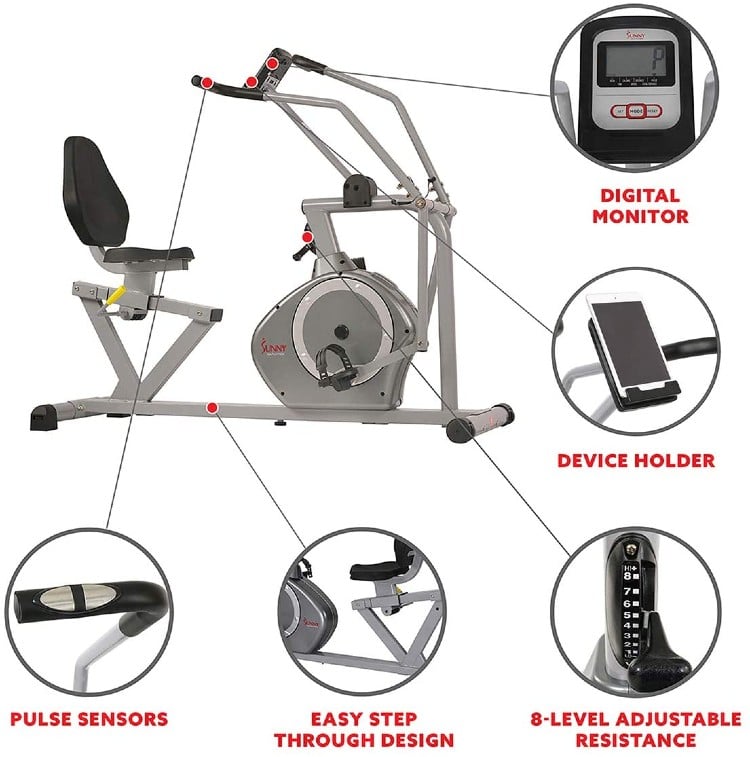 sunny Health Fitness Recumbent Magnetic Exercise Bike review