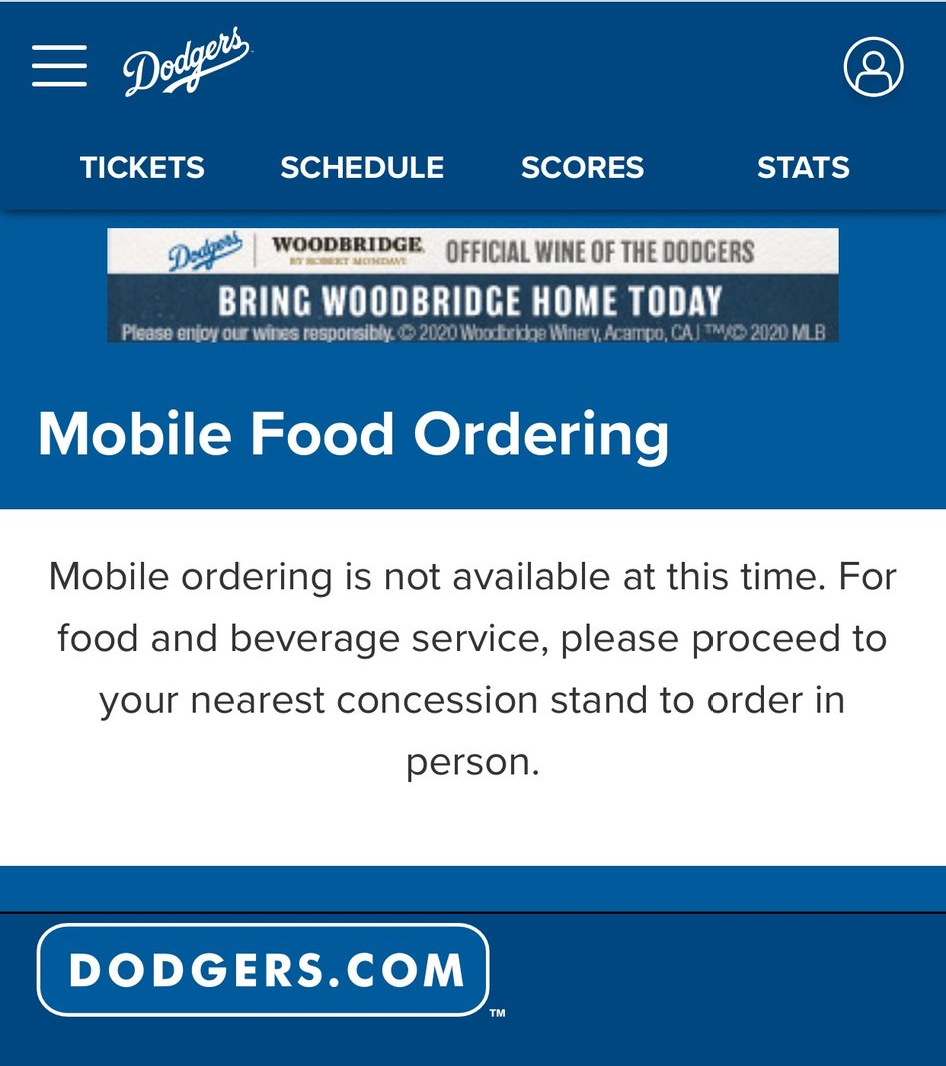 dodgers mobile order disabled
