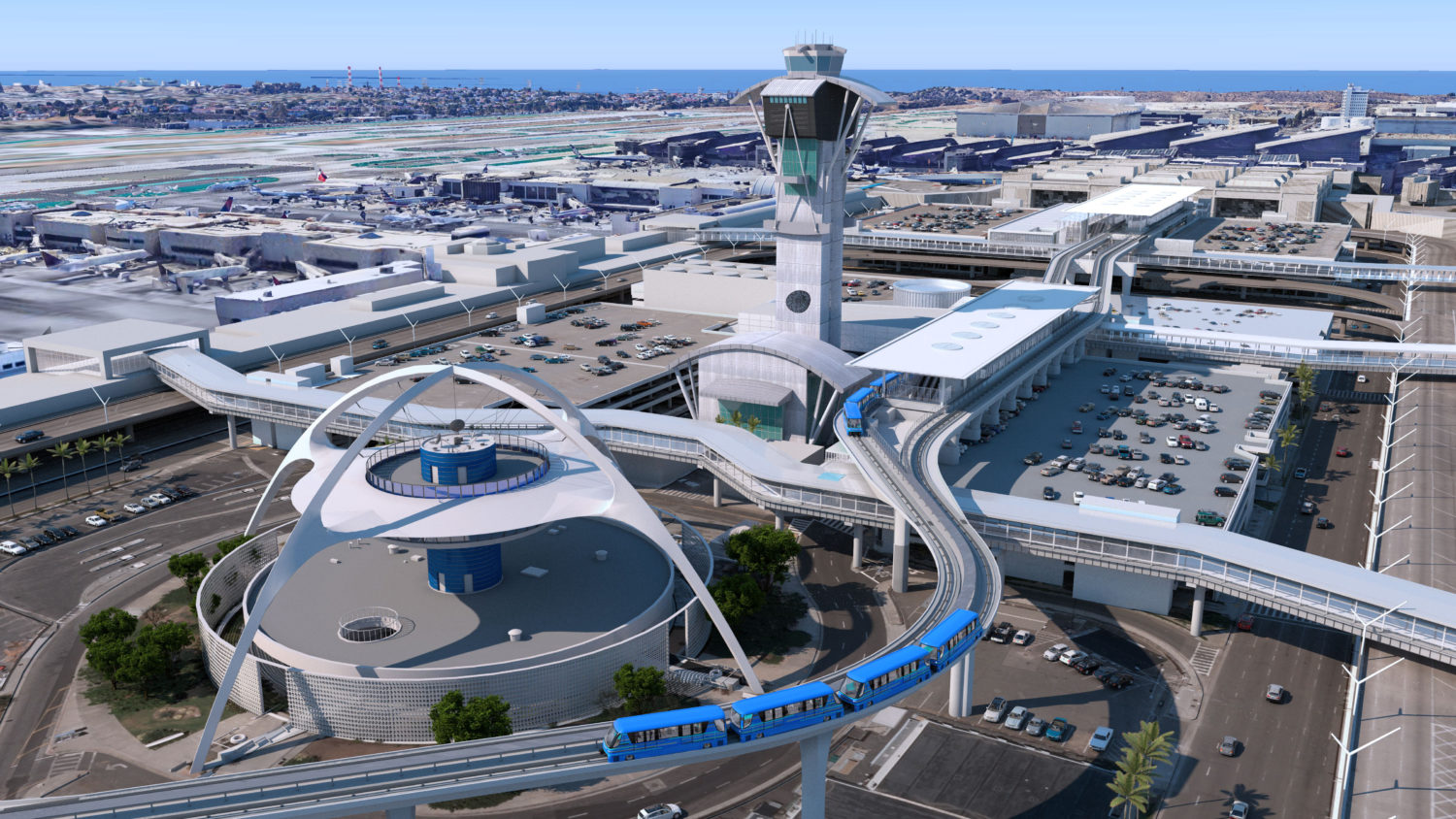 The Iconic Theme Building Turns 60 In June - Will It Survive The Next LAX Era? 42 CTA Aerial