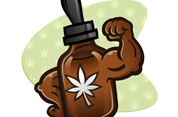 Strong CBD Oil bottle graphic