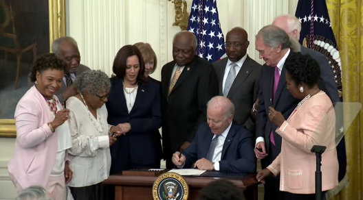 'Juneteenth' An Official Federal Holiday After Biden Signs Bill Into Law 38 biden signs juneteenth