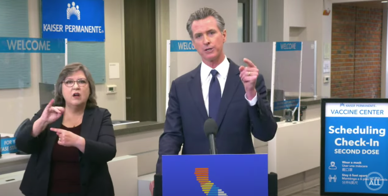 newsom vaccination state mandate