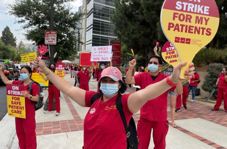 USC Hospital Nurses Ask For An Increase In Staffing, Start 2-Day Strike 38 usc nurse strike