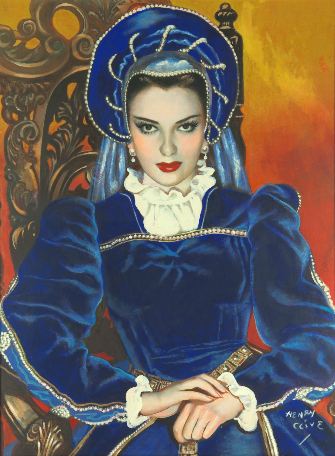 Henry Clive Linda Darnell as Lucretia Borgia 1946 oil on panel. Courtesy of the Hilbert Collection