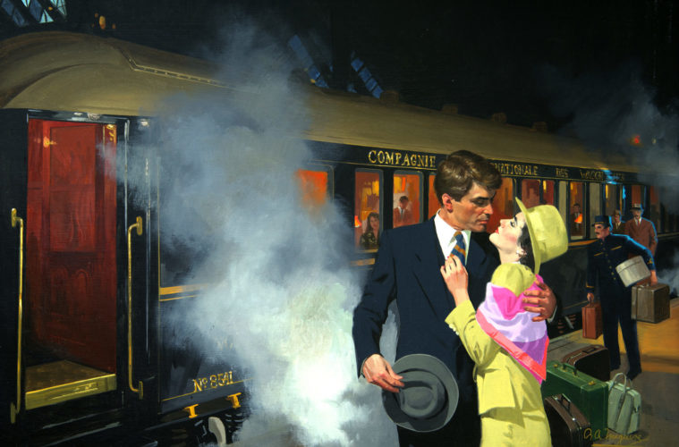 Robert Maguire Love with a Perfect Stranger 1982 acrylic on board Courtesy of the Hilbert Collection