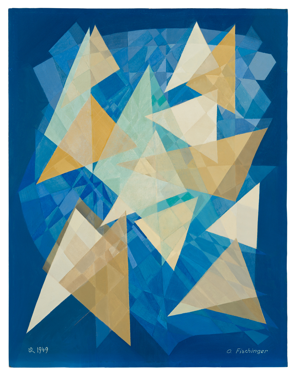 5. Oskar Fishinger Triangles Blue Triangles