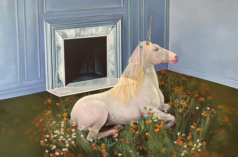 Ariana Papademetropoulos The Tamed Beloved 2021 Oil on canvas 84 x 120 inches