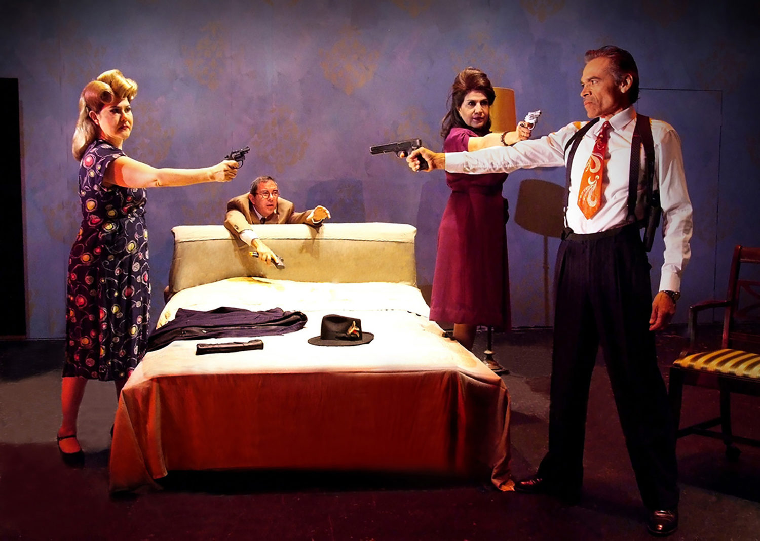 Lucy Rodriguez Geoffrey Rivas Evelina Fernández and Sal Lopez Photo courtesy of Latino Theater Company