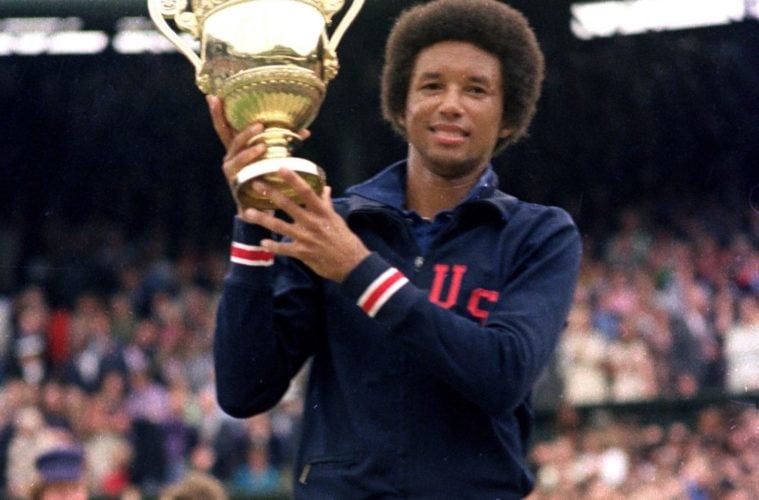 Arthur Ashe at Wimbledon 1975