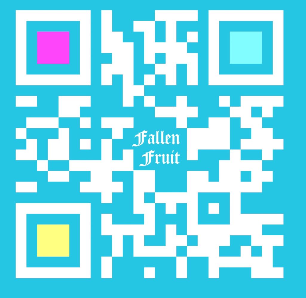 Fallen Fruit David Allen Burns and Austin Young QR code image for Endless Orchard 2021.