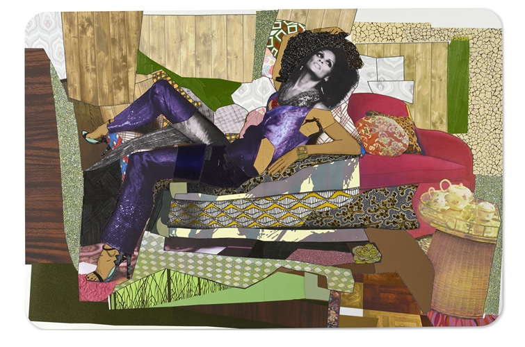 Books for All the Art Lovers on Your Gift List 38 Mickalene Thomas Title Racquel Reclining Wearing Purple Jumpsuit 2016