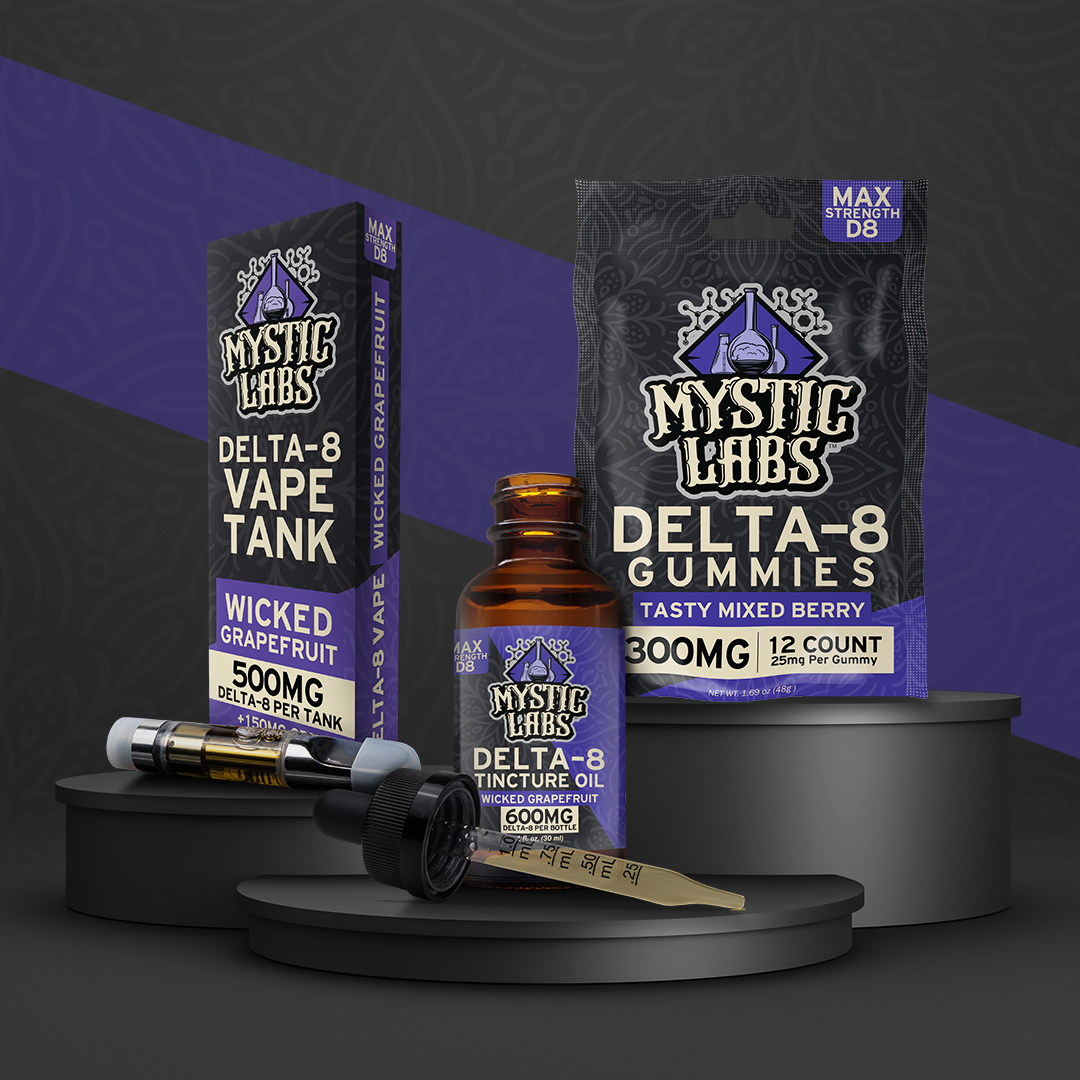 Mystic Labs D8 products podium