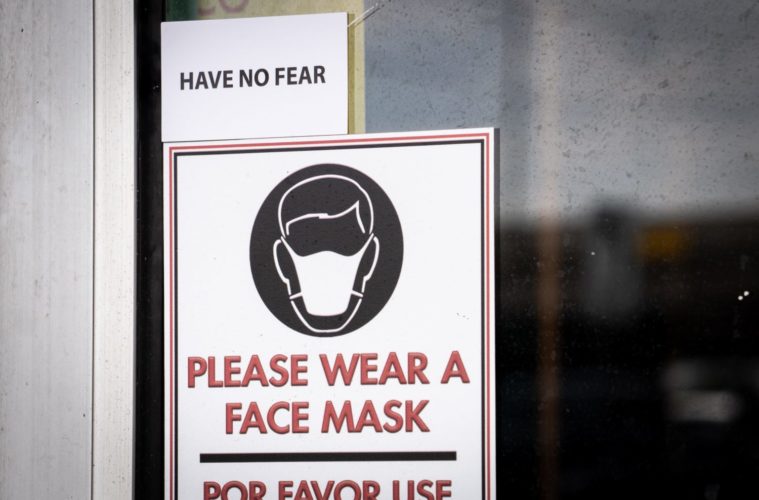 Temporary Indoor Mask Mandate Returns To California 38 dylan hunter mask sign unsplash