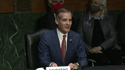 U.S. Senator Seeks Investigation Before Garcetti Ambassador Nomination 38 garcetti senate hearing